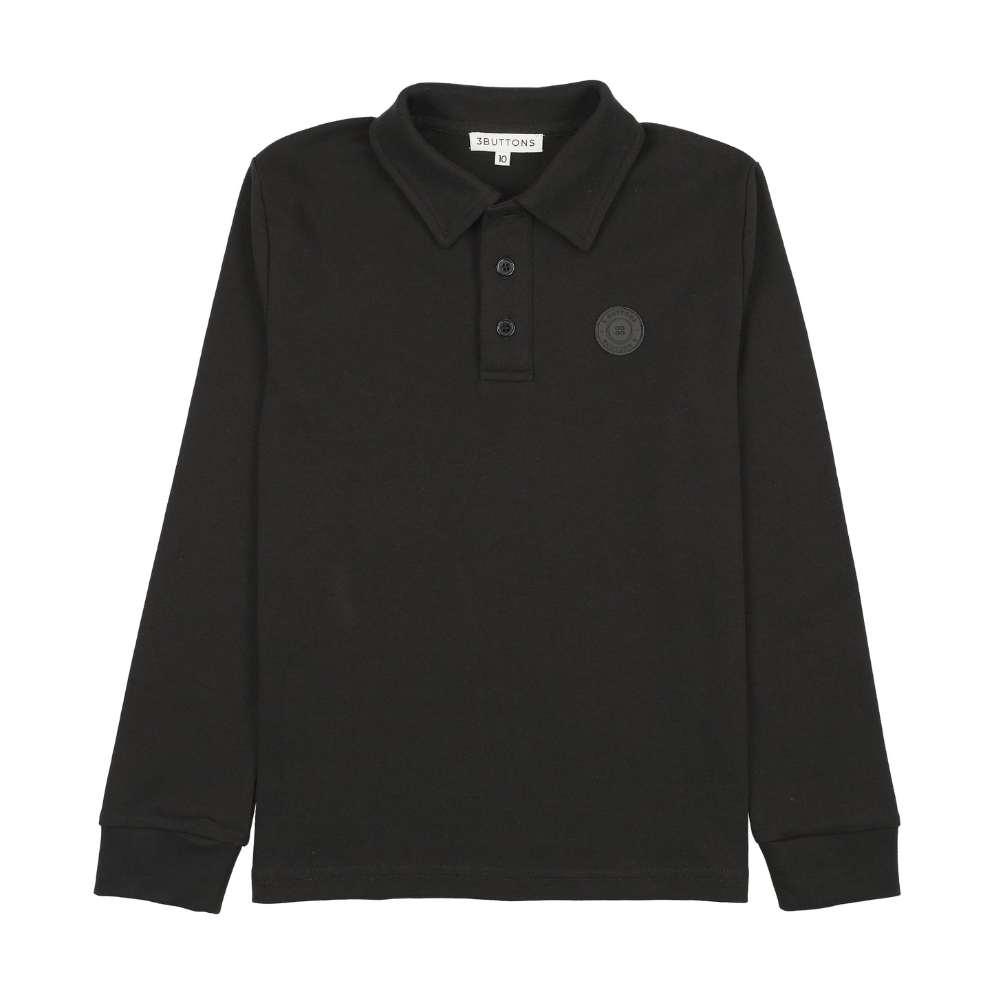 3 BUTTONS BLACK CLASSIC POLO