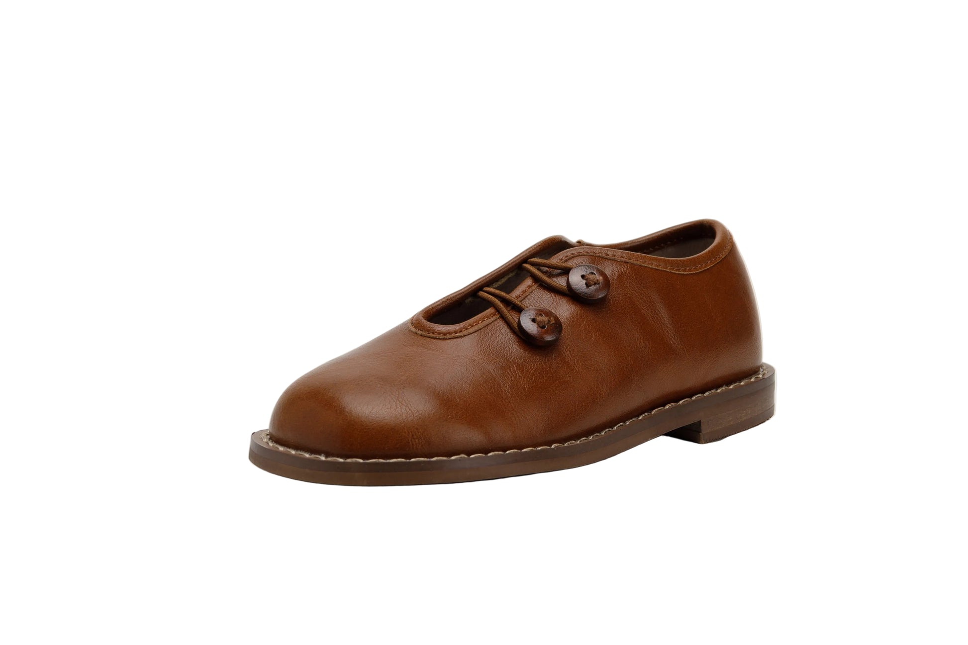 & Co Brown Double Button Shoe | Size 22 by Tannery & Co Brown Double Button Shoe | Size 22 by Tannery