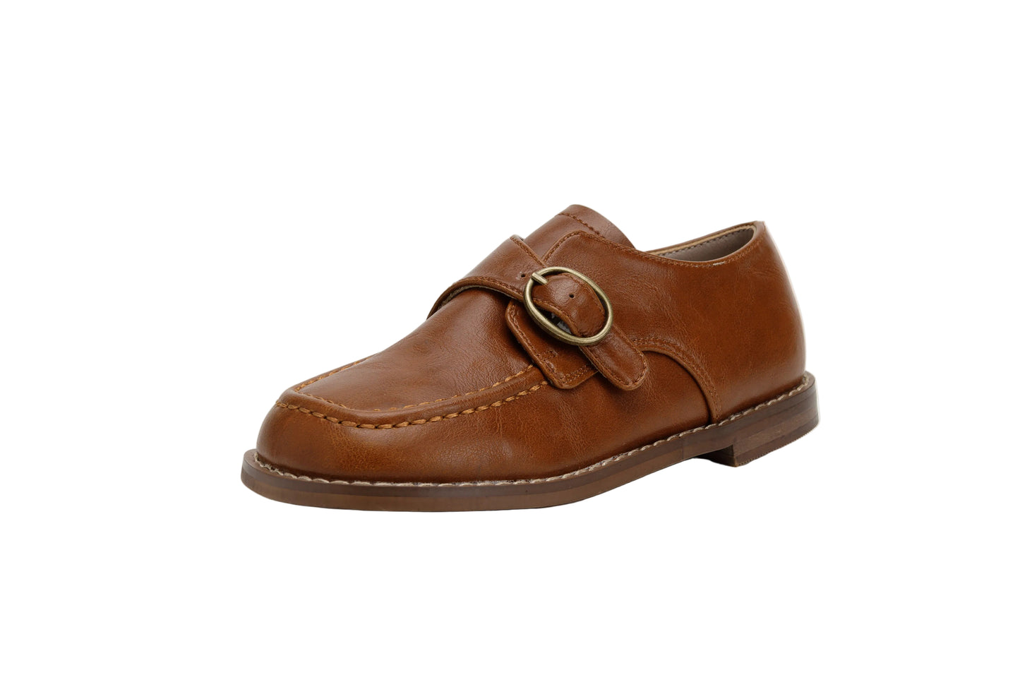 TANNERY & CO BROWN CHUNKY BUCKLE SHOE