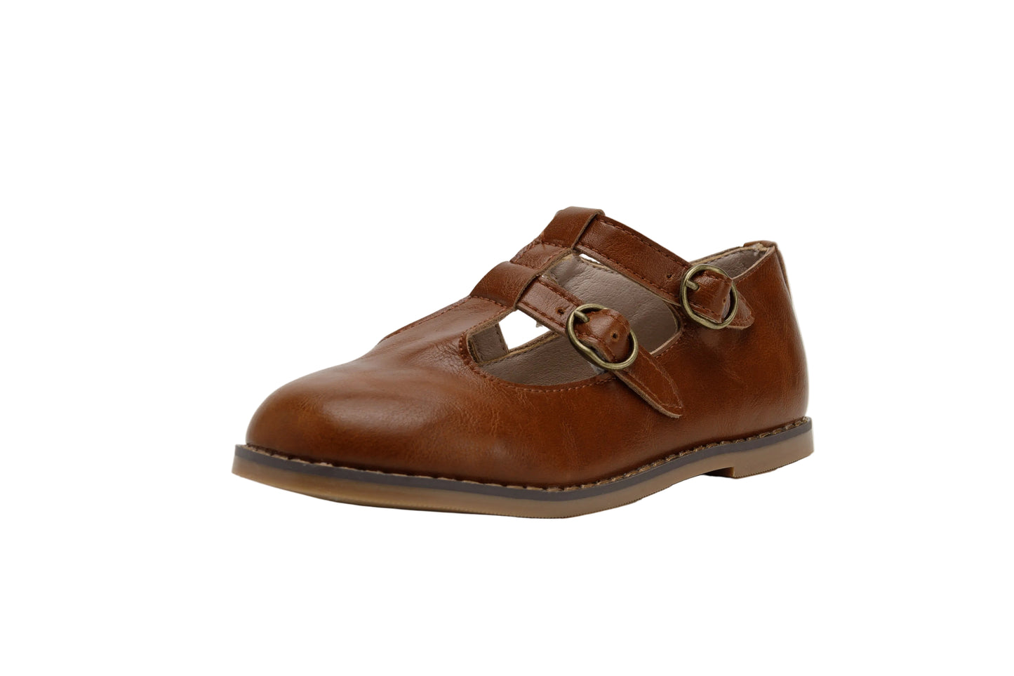 TANNERY & CO BROWN DOUBLE BUCKLE SHOE