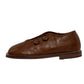 TANNERY & CO BROWN LEATHER BUTTON SHOE