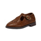 TANNERY & CO BROWN EYELET BUCKLE SHOE