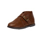 TANNERY & CO BROWN LEATHER SIDE BUCKLE BOOTIE