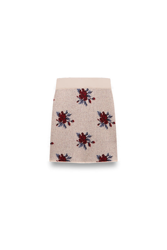 BIRINIT PETIT BLUSH PRINT KNIT SKIRT