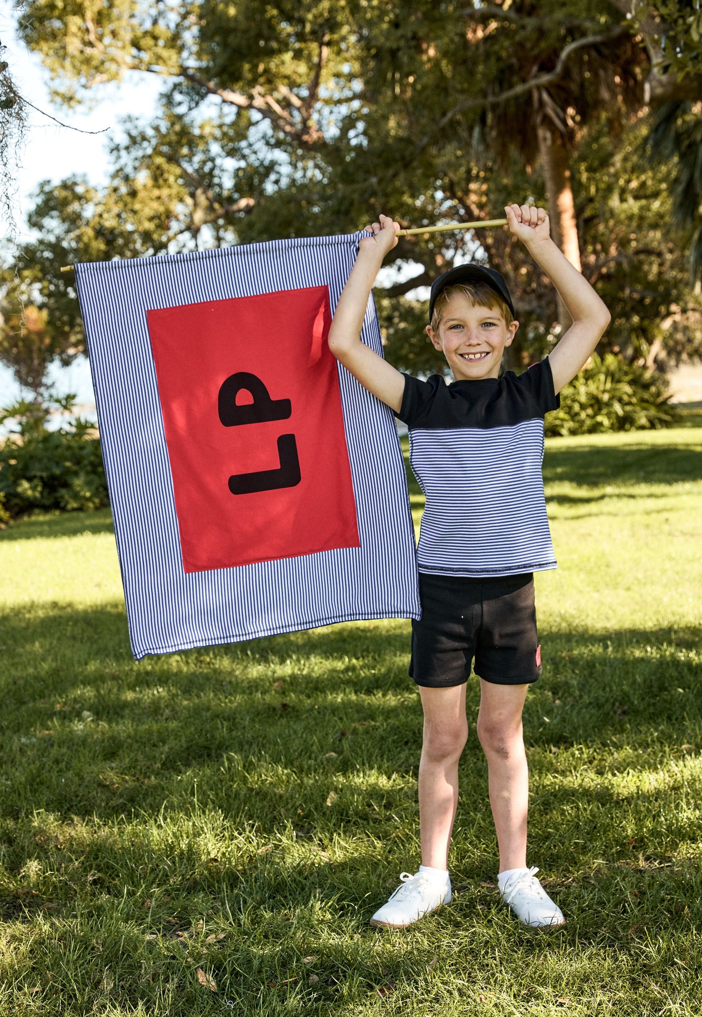LITTLE PARNI ROYAL BLUE STRIPE T-SHIRT