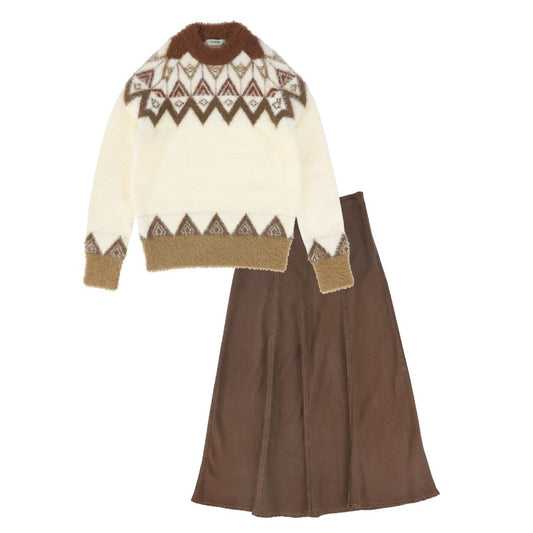 VALENTINA IVORY MOHAIR SWEATER SET