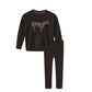 HARPER JAMES BROWN HORSE PATCH KNIT SWEATER SET