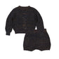 MOTU MIDNIGHT BLUE CABLE KNIT SWEATER SET