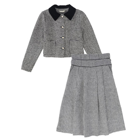 VALENTINA BLACK/WHITE HOUNDSTOOTH SET