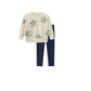 VALEN VEE CREAM LOVE STAR PRINT SWEATSHIRT SET
