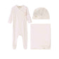 MARMAR COPENHAGEN PALE PINK TINY FLORAL FOOTIE SET