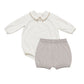 MADELEINE WHITE/STONE EMBROIDERED COLLAR SET