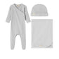 MARMAR COPENHAGEN GREY RIBBED WRAP FOOTIE SET