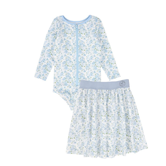 WATER CLUB BLUE TINY FLORAL SWIM SET