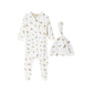 MARMAR COPENHAGEN WHITE CAR PRINT WRAP FOOTIE + BEANIE