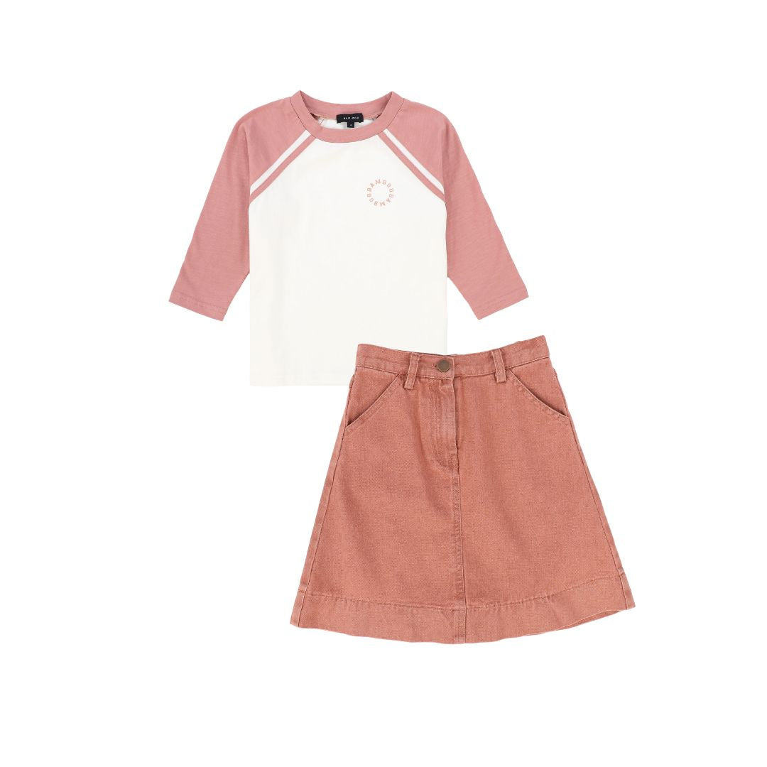 BAMBOO MAUVE RAGLAN LOGO SET