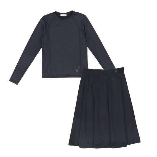 VALENTINA BLACK SEAMED SWIM SET