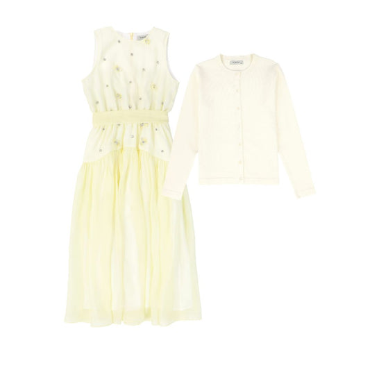 VALENTINA YELLOW RHINESTONE STUDDED SET