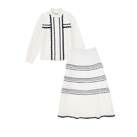 VALENTINA WHITE SCALLOP TRIM SET