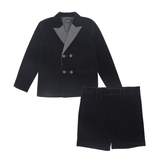 BAMBOO BLACK VELVET BLAZER SET