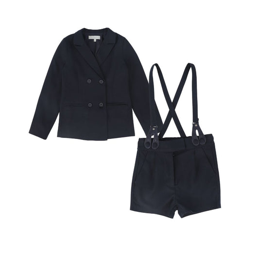 BACE COLLECTION NAVY DOUBLE BREASTED BLAZER SET
