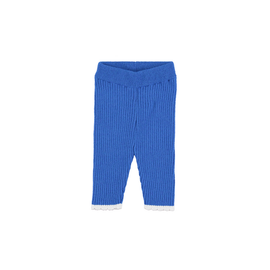 BEBE ORGANIC ROYAL BLUE KNIT LEGGINGS