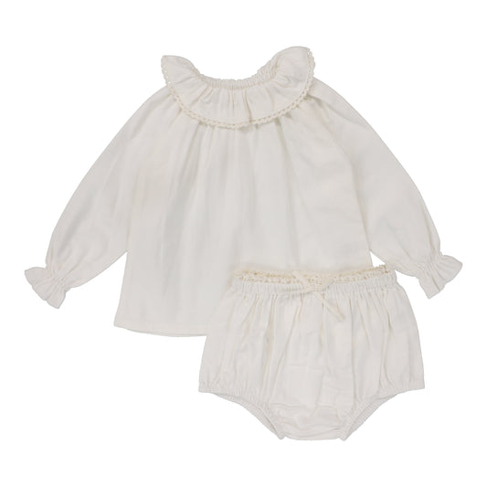 ANALOGIE WINTER WHITE RUFFLE COLLAR SET [FINAL SALE]