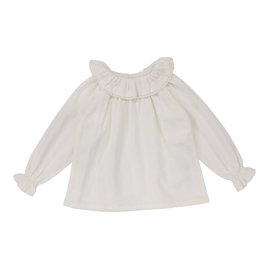 ANALOGIE WINTER WHITE RUFFLE COLLAR SHIRT