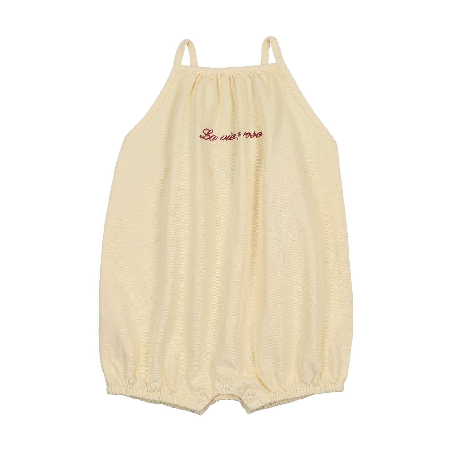 KIN & KIN YELLOW DENIM BUBBLE ROMPER