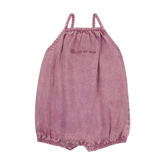 KIN & KIN MAUVE DENIM BUBBLE ROMPER