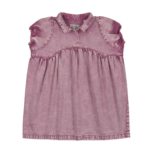 KIN & KIN MAUVE DENIM SHIRT DRESS