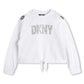 DKNY WHITE DRAW STRING LOGO SWEATSHIRT [FINAL SALE]