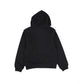 DKNY BLACK HOODED LOGO SWEATSHIRT