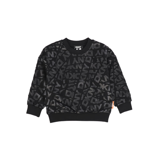 DKNY BLACK LOGO PRINTED SWEATSHIRT