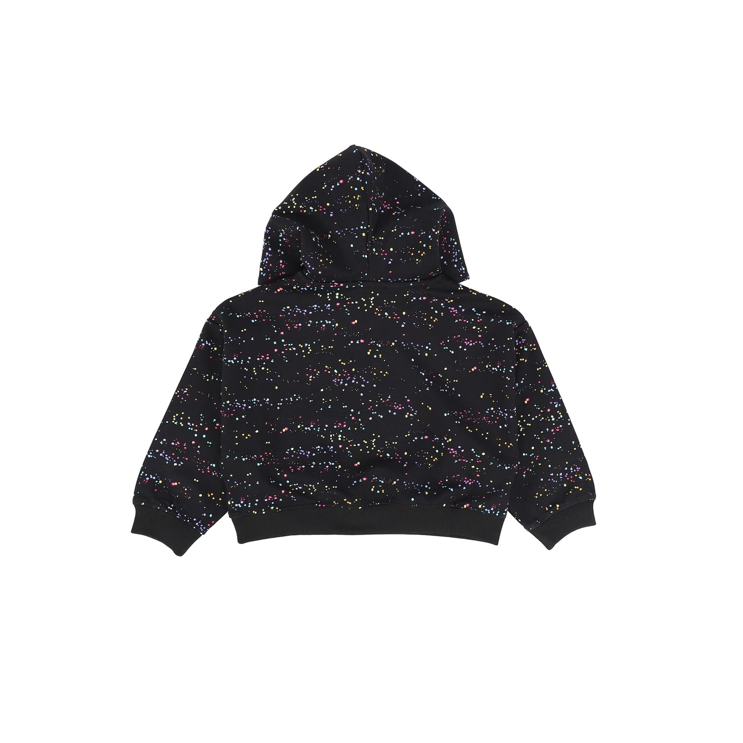 DKNY BLACK DOTTED PRINT HOODED SWEATSHIRT [FINAL SALE]