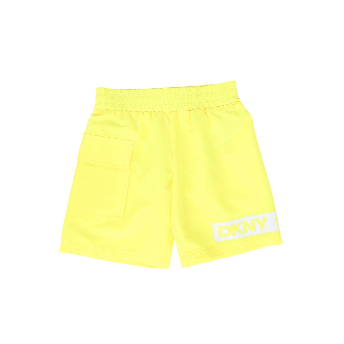 DKNY YELLOW LOGO SWIM TRUNKS