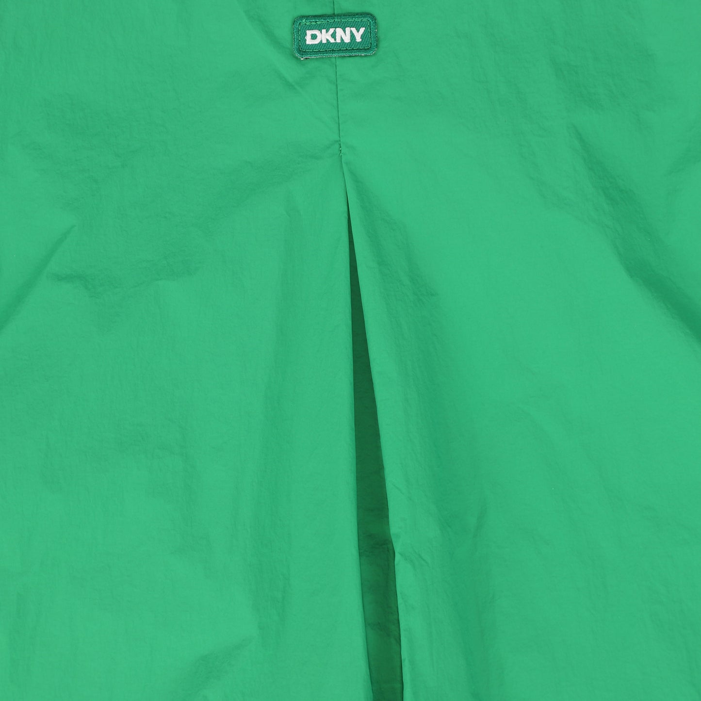 DKNY GREEN V NECK PLEAT JUMPER