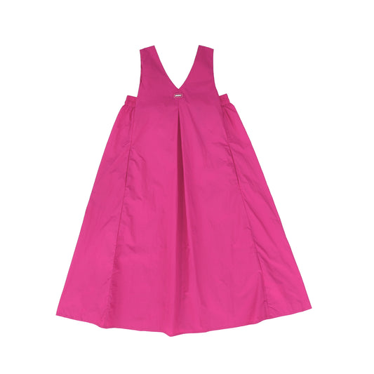 DKNY PINK V NECK PLEAT JUMPER