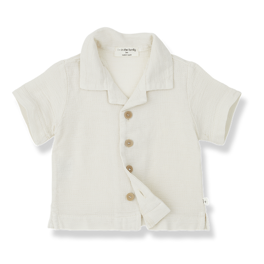1 + IN THE FAMILY IVORY BUTTON COLLAR SHIRT