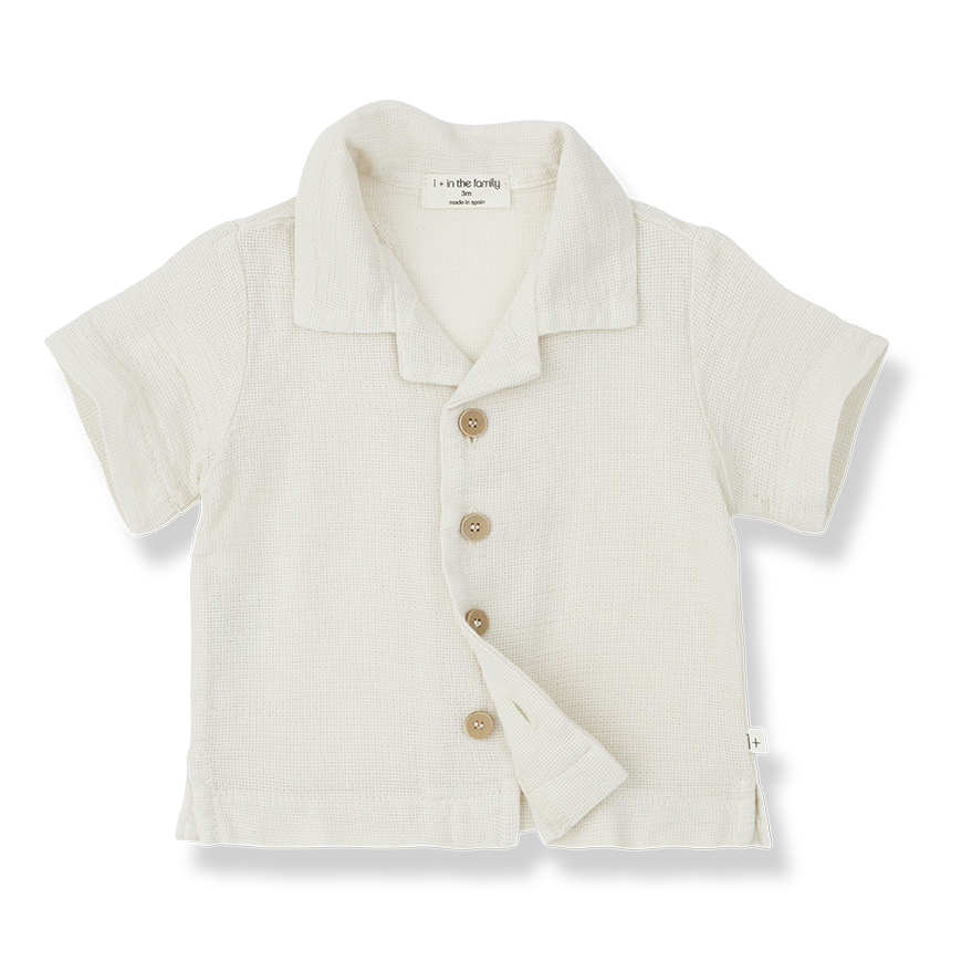 1 + IN THE FAMILY IVORY BUTTON COLLAR SHIRT [FINAL SALE]