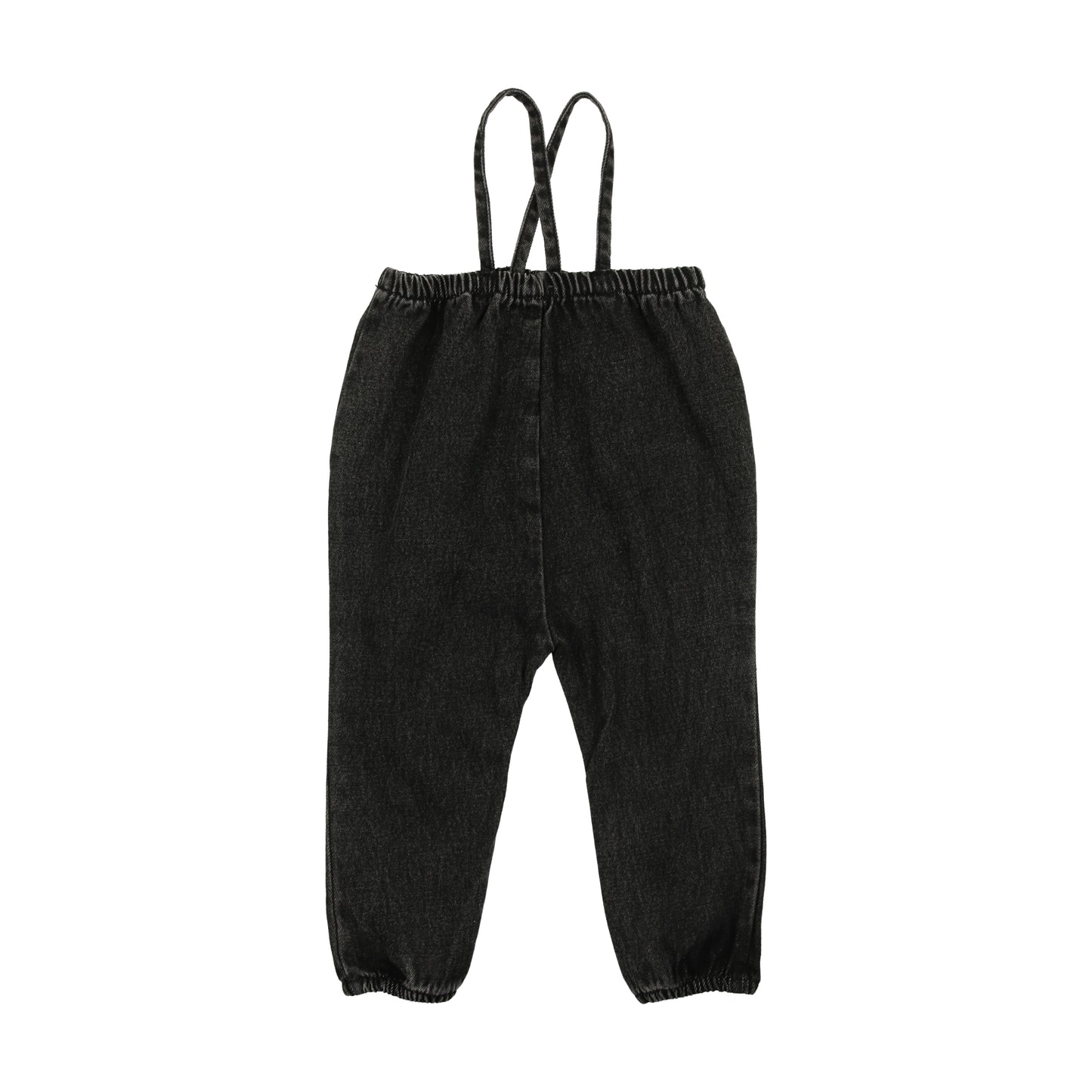 ANALOGIE BLACK DENIM TIE SUSPENDER PANT