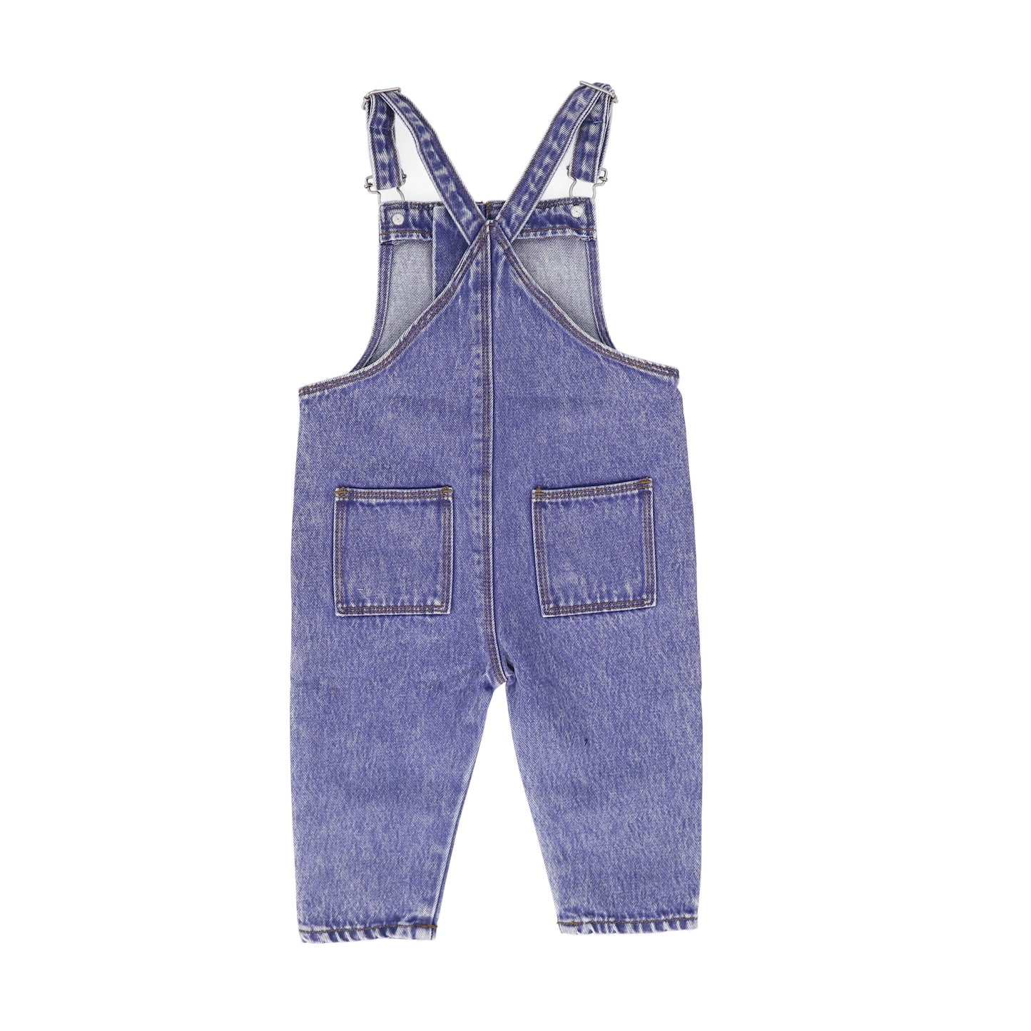 HEVEN CHILD DENIM/GREEN POCKET OVERALLS
