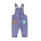 HEVEN CHILD DENIM/GREEN POCKET OVERALLS