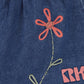 RETRO KID MID BLUE DENIM FLOWER EMBROIDERED JUMPER