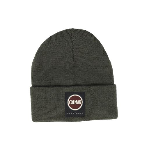 COLMAR OLIVE GREEN FRONT LABEL BEANIE