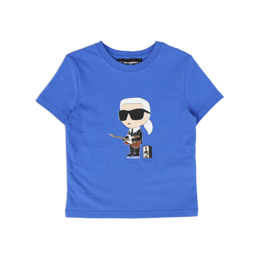 KARL LAGERFELD BLUE LOGO T-SHIRT