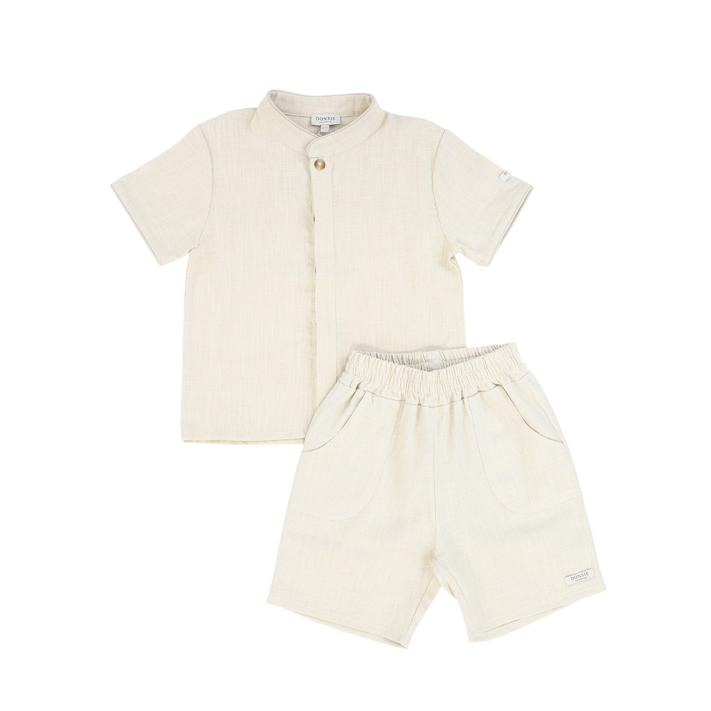 DONSJE TAN LINEN SHIRT SET