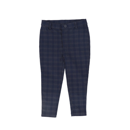 ANALOGIE NAVY WINDOWPANE PLAID PANTS