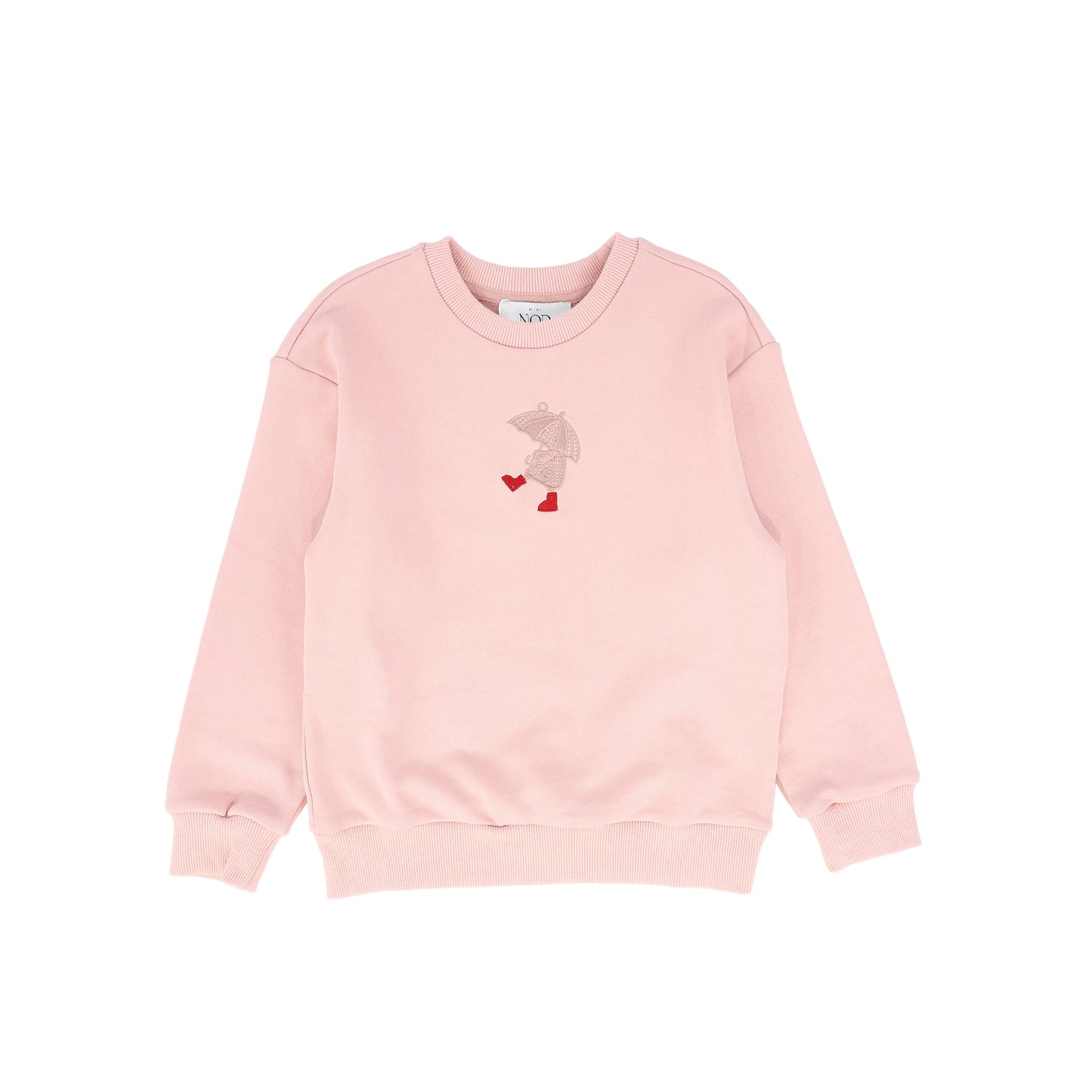 MINI NOD PINK UMBRELLA PATCH SWEATSHIRT
