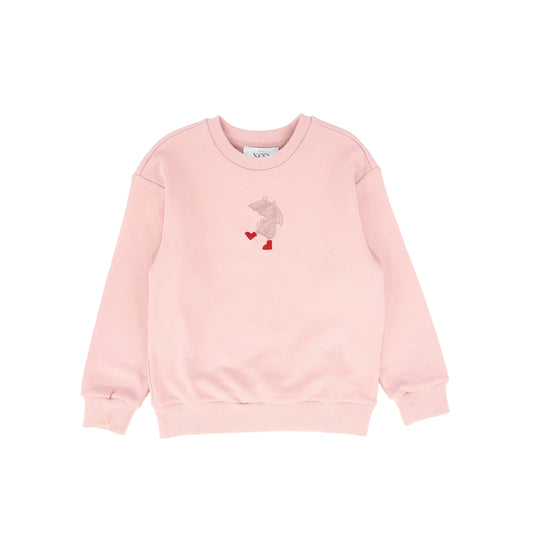 MINI NOD PINK UMBRELLA PATCH SWEATSHIRT
